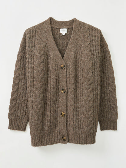 Oversized Cable Knit Cardigan