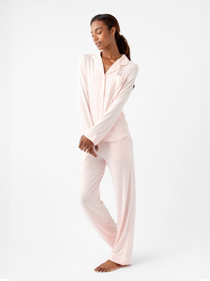 Women's Stretch-Knit Long Sleeve Bamboo Pajama Set TALL