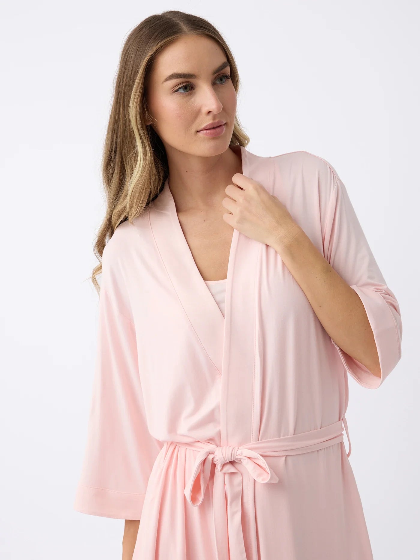 Women's Stretch-Knit Bamboo Kimono Robe