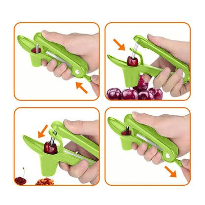 Cheer Collection Cherry and Olive Pitter – Effortless, One-Handed Pitting Tool for Cherries, Olives, and More