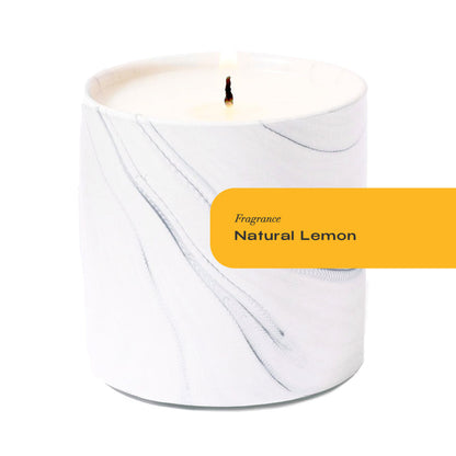 Natural Lemon White Marble Candle 6oz