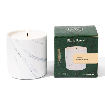 Coastal Glow White Marble Candle 6oz