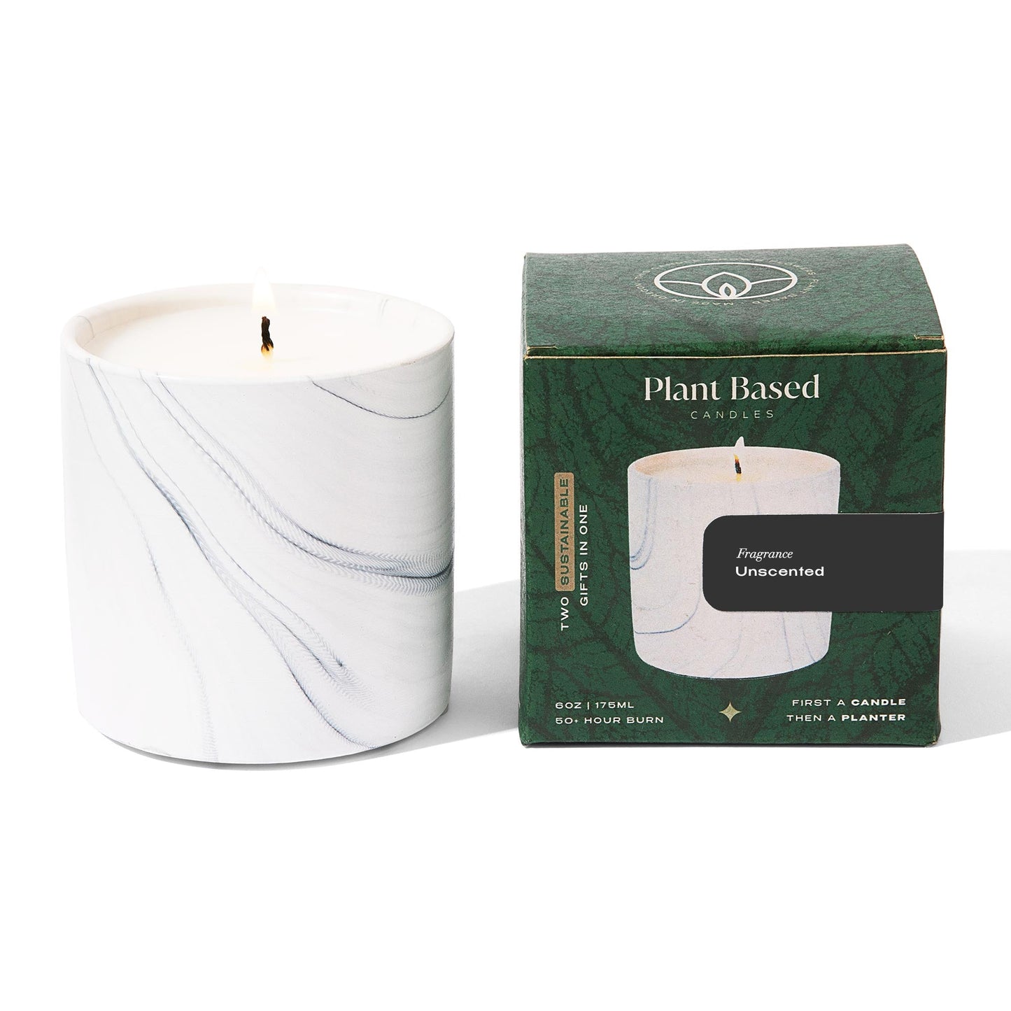 Unscented White Marble Candle 6oz