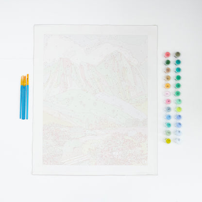 Dolomites Blue Rainbow Mountains by Hebe Studio Paint by Numbers Deluxe