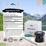 Pure Shilajit Resin with Spoon, High Nutritional Potency, Plant-Derived Trace Minerals & Fulvic Acid