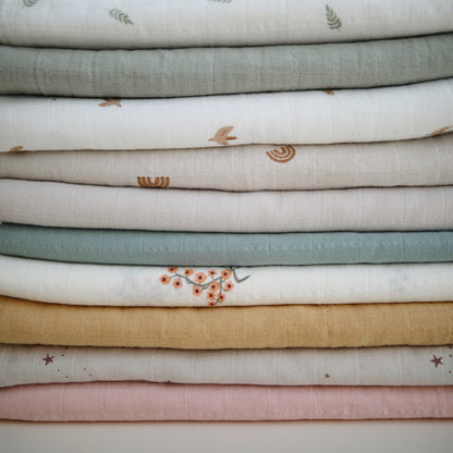 Organic Cotton Muslin Swaddle Blanket