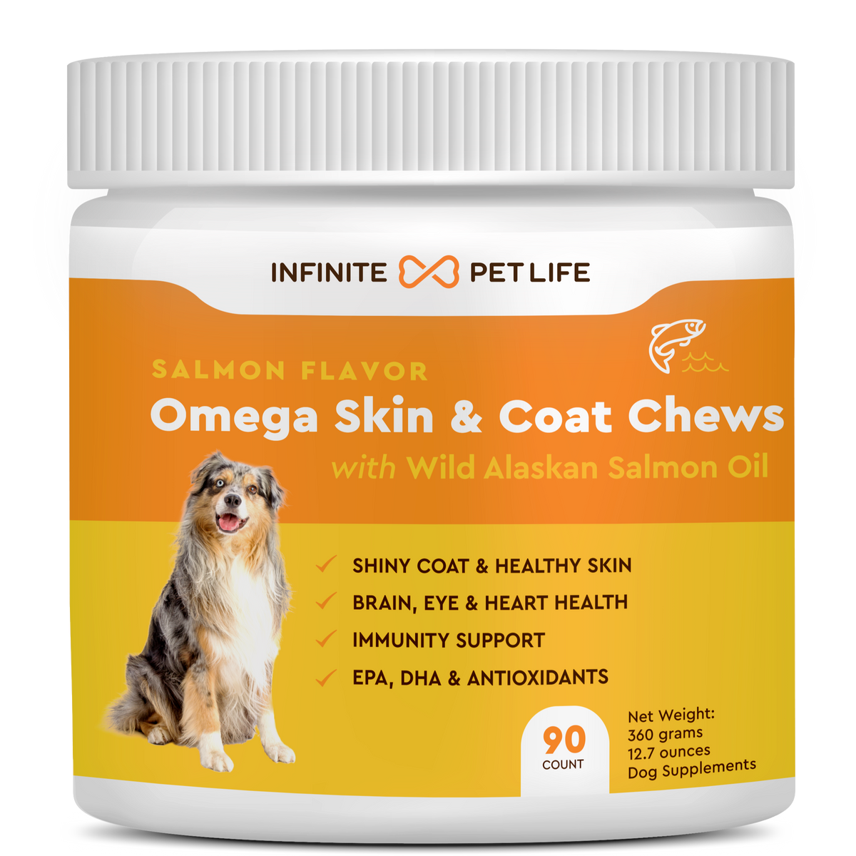 Salmon Flavor Omega Skin & Coat soft chews with Wild Alaskan Salmon Oil