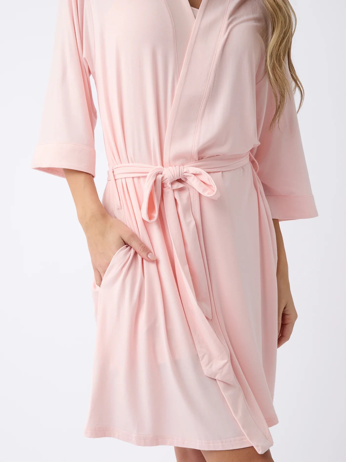 Women's Stretch-Knit Bamboo Kimono Robe