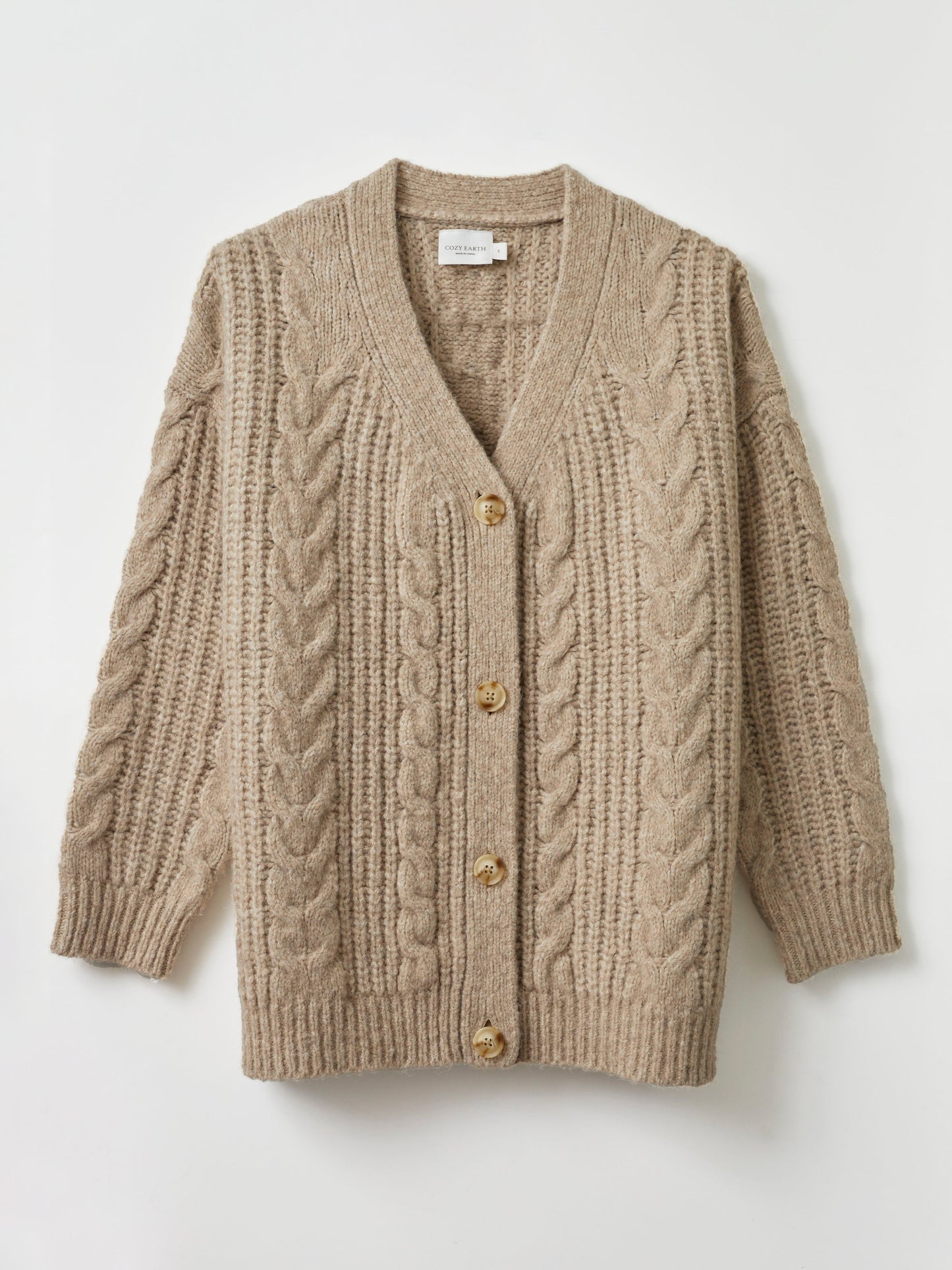 Oversized Cable Knit Cardigan