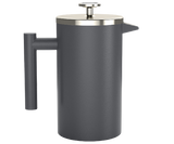 French Press with Thermometer Insulated Stainless Steel Coffee Maker (1.0L | 34fl oz) by Barista Warrior