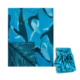Assorted Set of 5 Reusable Cloth Furoshiki Gift Wrap | Ocean Conservation Collection