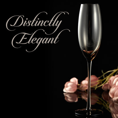 Berkware Luxurious and Elegant Sparkling Colored Glassware - Champagne Flutes