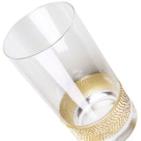 Berkware Luxurious Highball Cocktail Glasses - Sparkling "Rhinestone Diamond" Studded  Collins Glass - 16oz, Set of 6