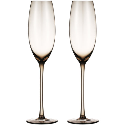 Berkware Luxurious and Elegant Sparkling Colored Glassware - Champagne Flutes - Set of 4