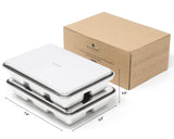 STAINLESS STEEL ICE CUBE TRAYS, 12 Large Cubes, 2 PACK by ecozoi