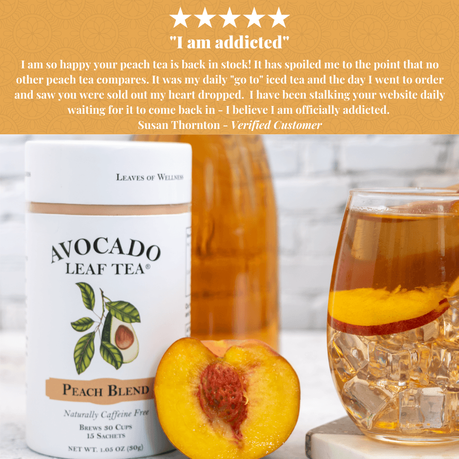 Avocado Leaf Tea Peach Blend by Avocado Tea Co.