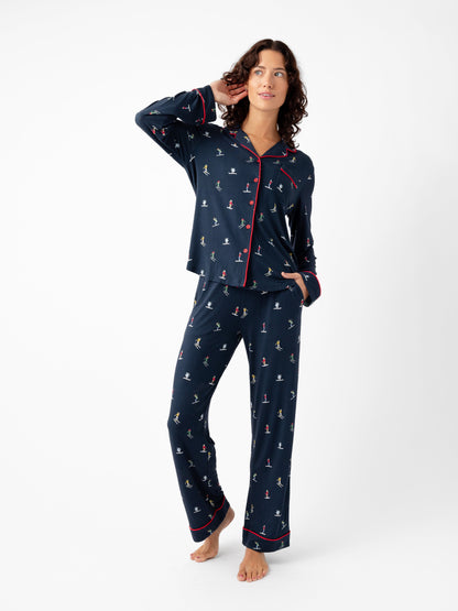 Women's Bamboo Stretch-Knit Long Sleeve Pajama Set