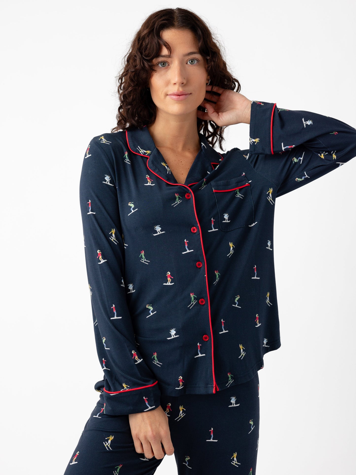 Women's Bamboo Stretch-Knit Long Sleeve Pajama Set