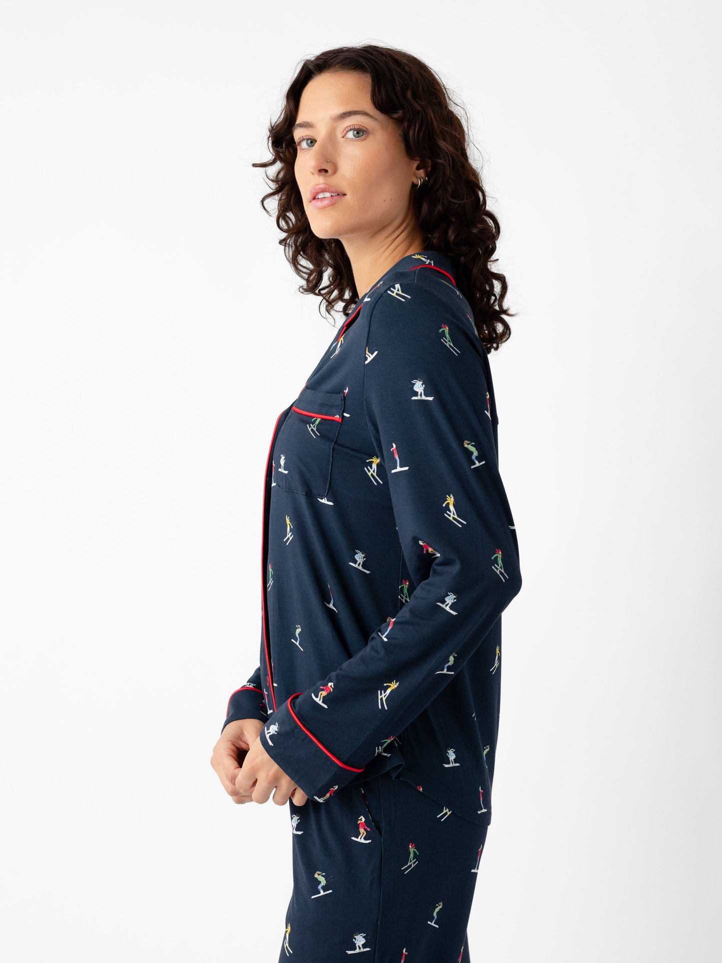 Women's Bamboo Stretch-Knit Long Sleeve Pajama Set