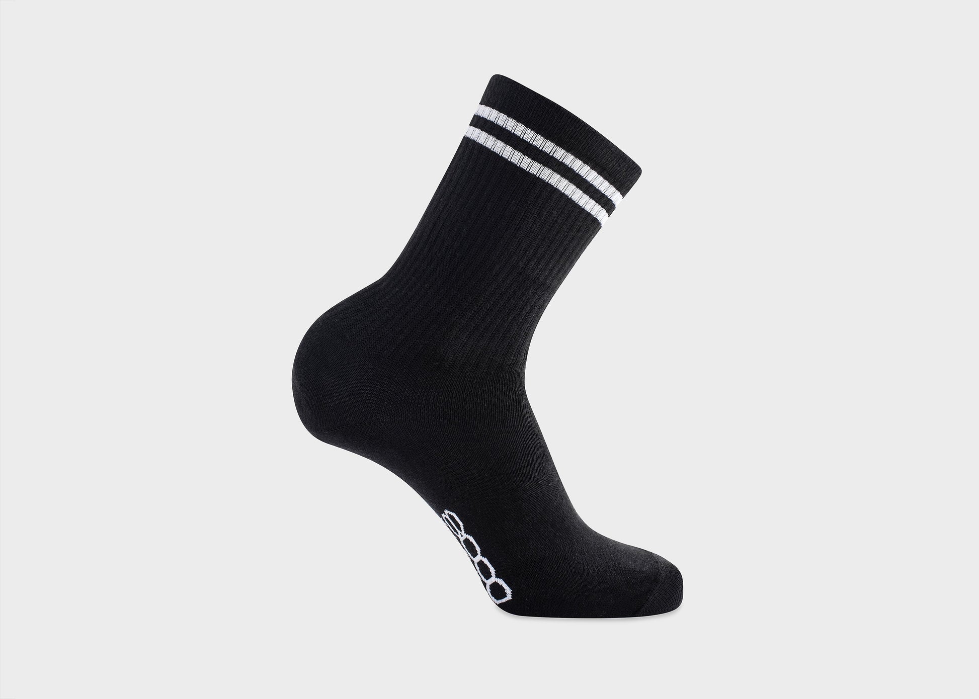 Striped Hemp Socks in Black