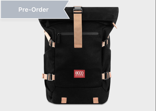 Nomad Hemp Rolltop Backpack in Black