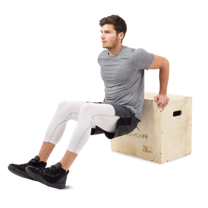 3-in-1 Wood Plyometric Jump Box for Cross Training Workouts by Jupiter Gear