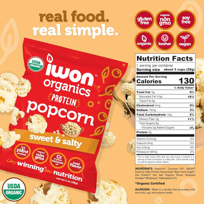 IWON Organics Organic Protein Popcorn