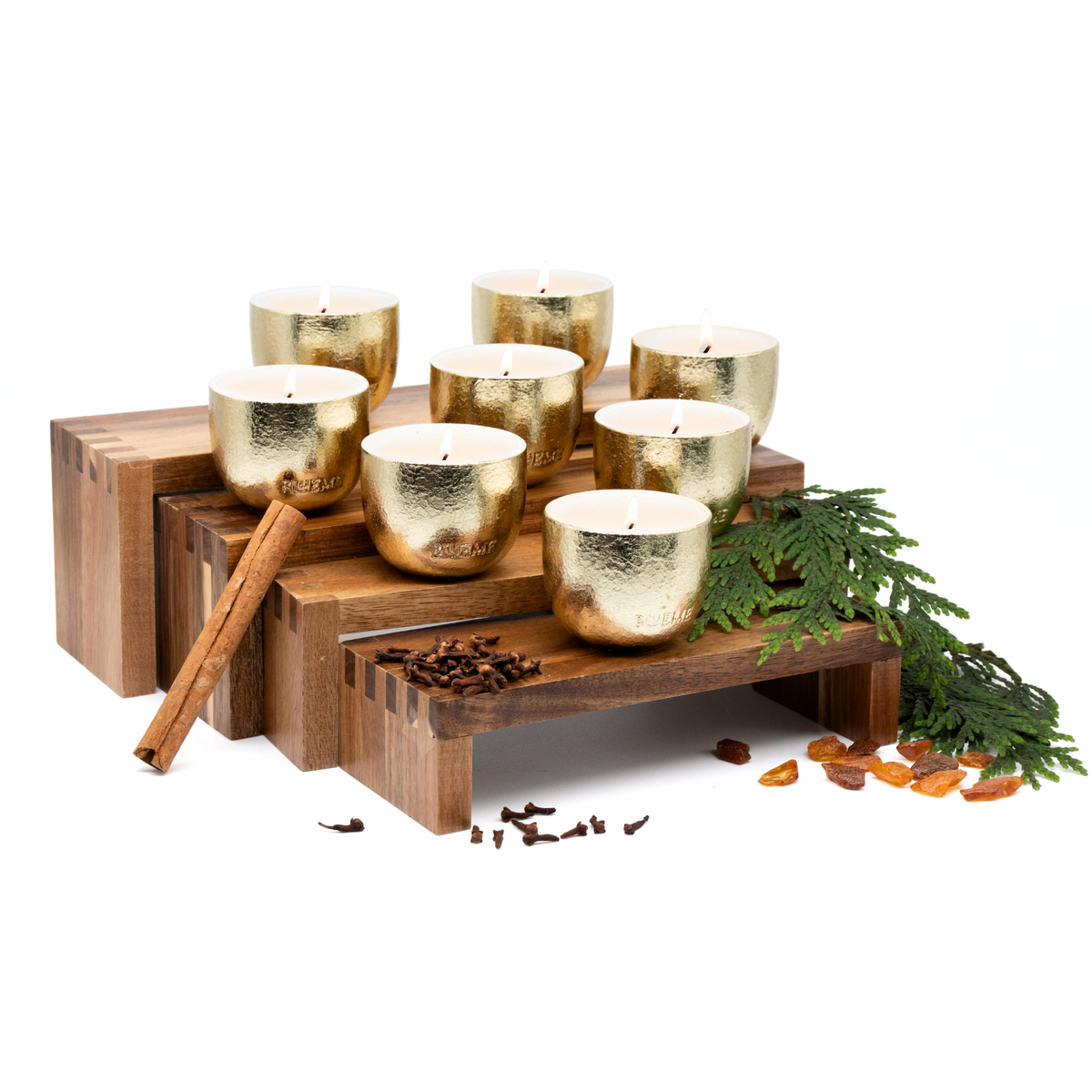 Gold Holiday 8pk Votive Set