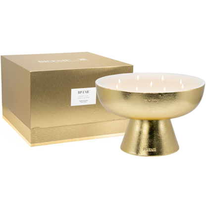 Gold Refillable Candle - Festive - Noble Fir & Amber