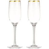 Berkware Champagne Flutes - Luxurious Long Stem Champagne Glasses - Set of 4
