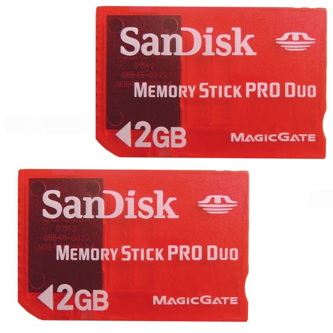 2 SanDisk Gaming Memory Stick cards for Sony PSP PlayStation