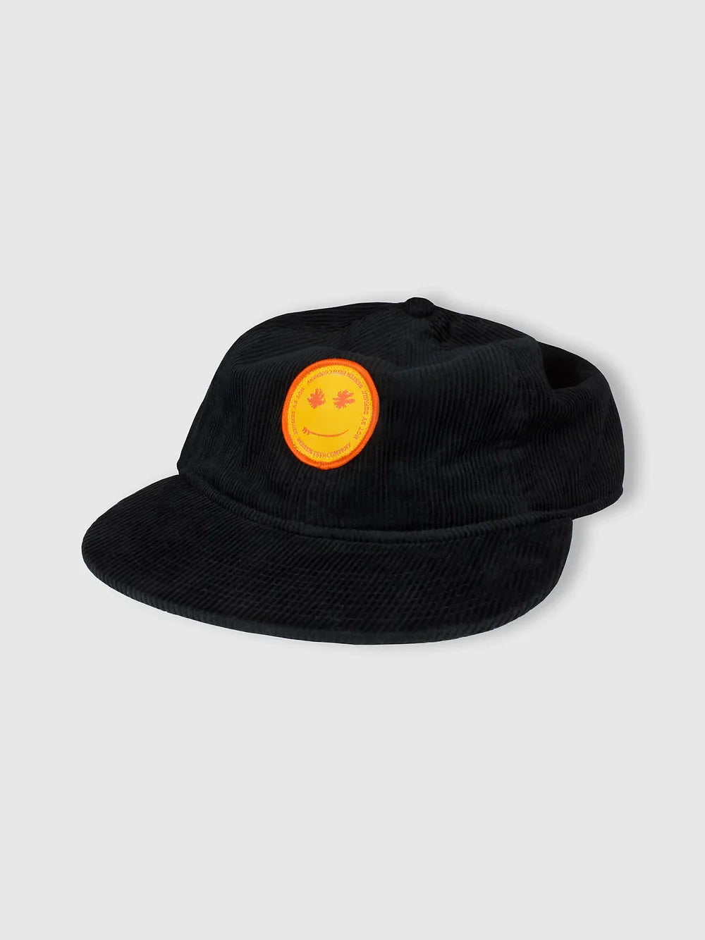 BLACK CORDUROY SMILE HAT