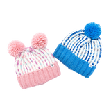 Blue Single Pom Pom Beanie