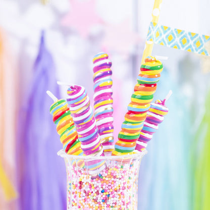 Colorful Lollipop Candy Cake Topper Candle