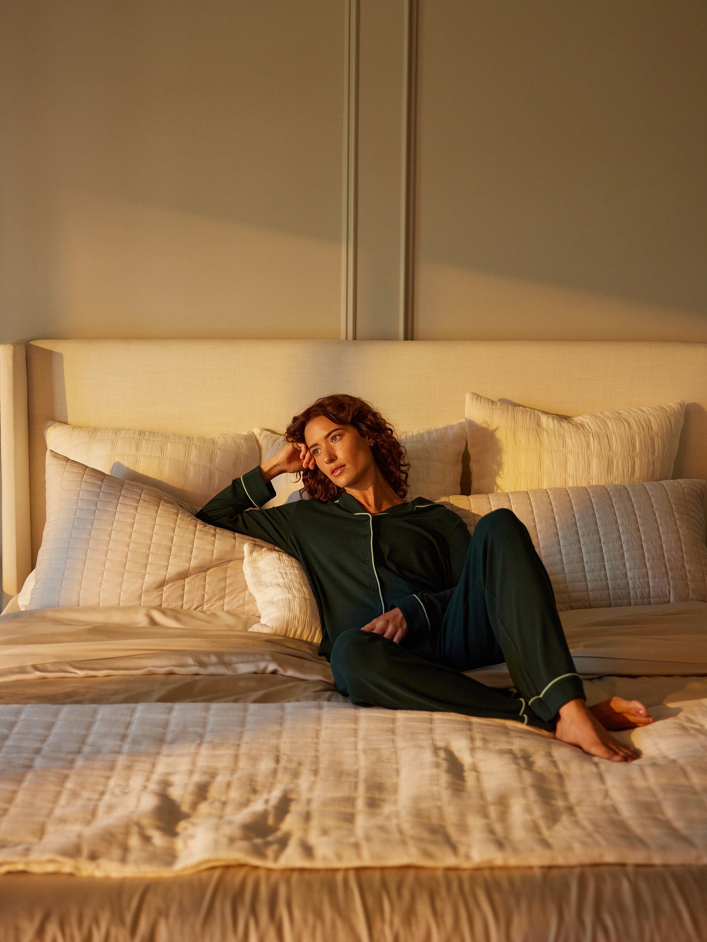 Women's Bamboo Rib-Knit Classic Long Sleeve Pajama Set