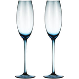 Berkware Luxurious and Elegant Sparkling Colored Glassware - Champagne Flutes - Set of 2