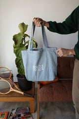 SMILE HARD DENIM TOTE