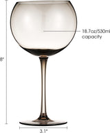 Berkware Colored Glasses - Luxurious and Elegant Smoke Colored Glassware - Set of 4