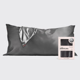 Charcoal Satin Pillowcase - King