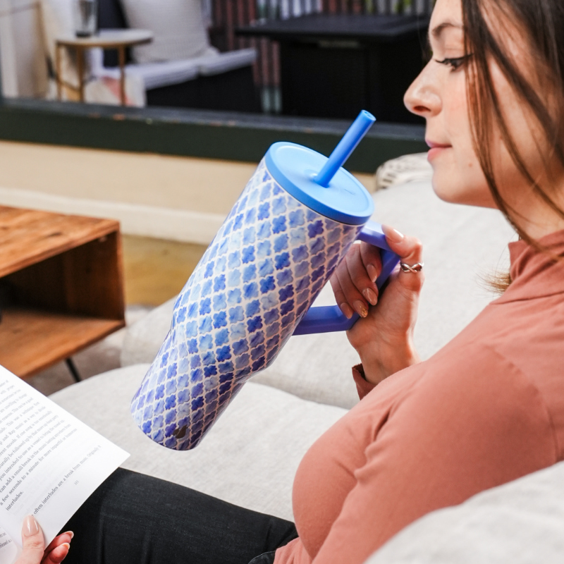 Commuter 40oz Tumbler - Blue Tile