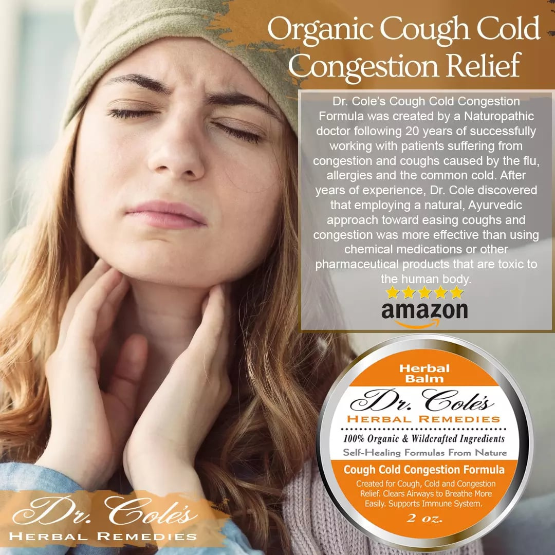 26 - Dr. Cole’s Organic Cough Cold Congestion Relief Balm