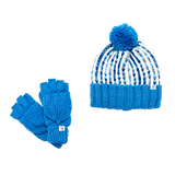Blue Single Pom Pom Beanie