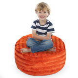 Cheer Collection Faux Fur Bean Bag and Stuffed Animal Storage Case