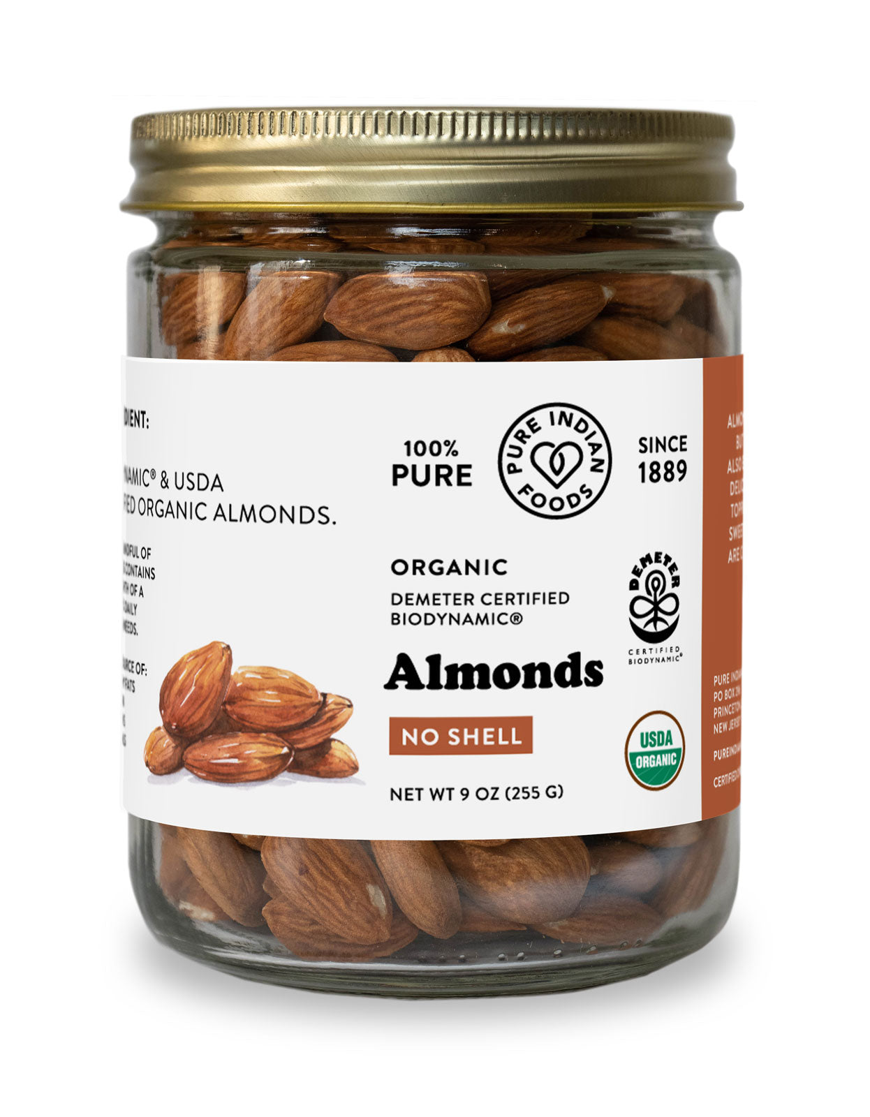 Almonds, Certified Organic - 9 oz