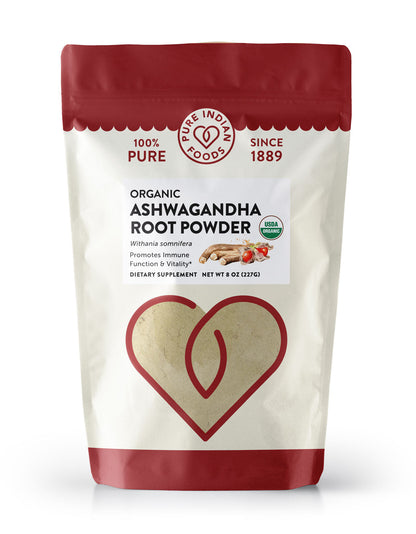 Ashwagandha Root Powder, Certified Organic - 8 oz