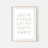 Alphabet Floral Poster