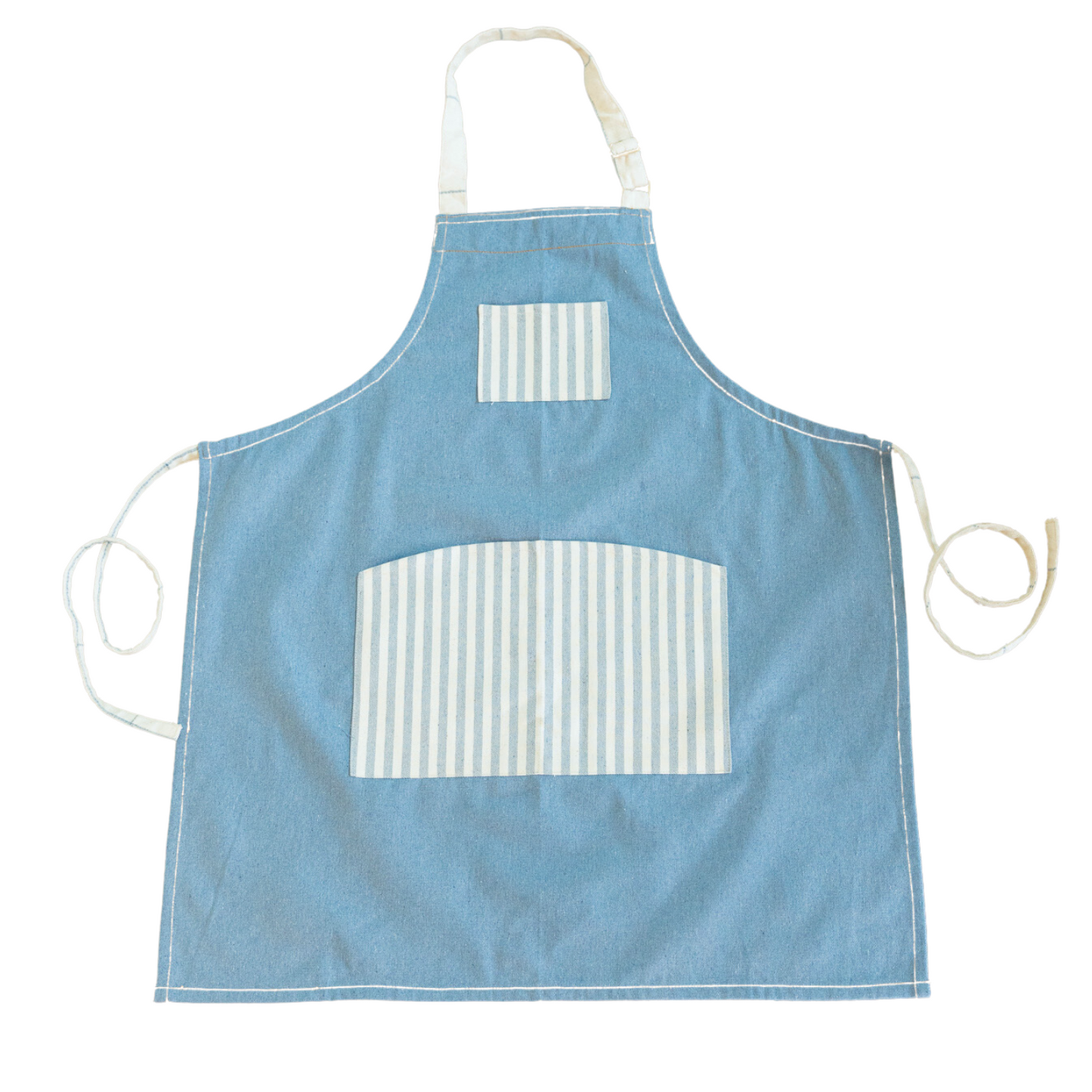 Upcycled Denim Apron With Pockets by Upavim Crafts