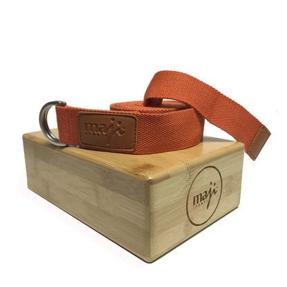 Bamboo Yoga Block & Strap Combo by Jupiter Gear