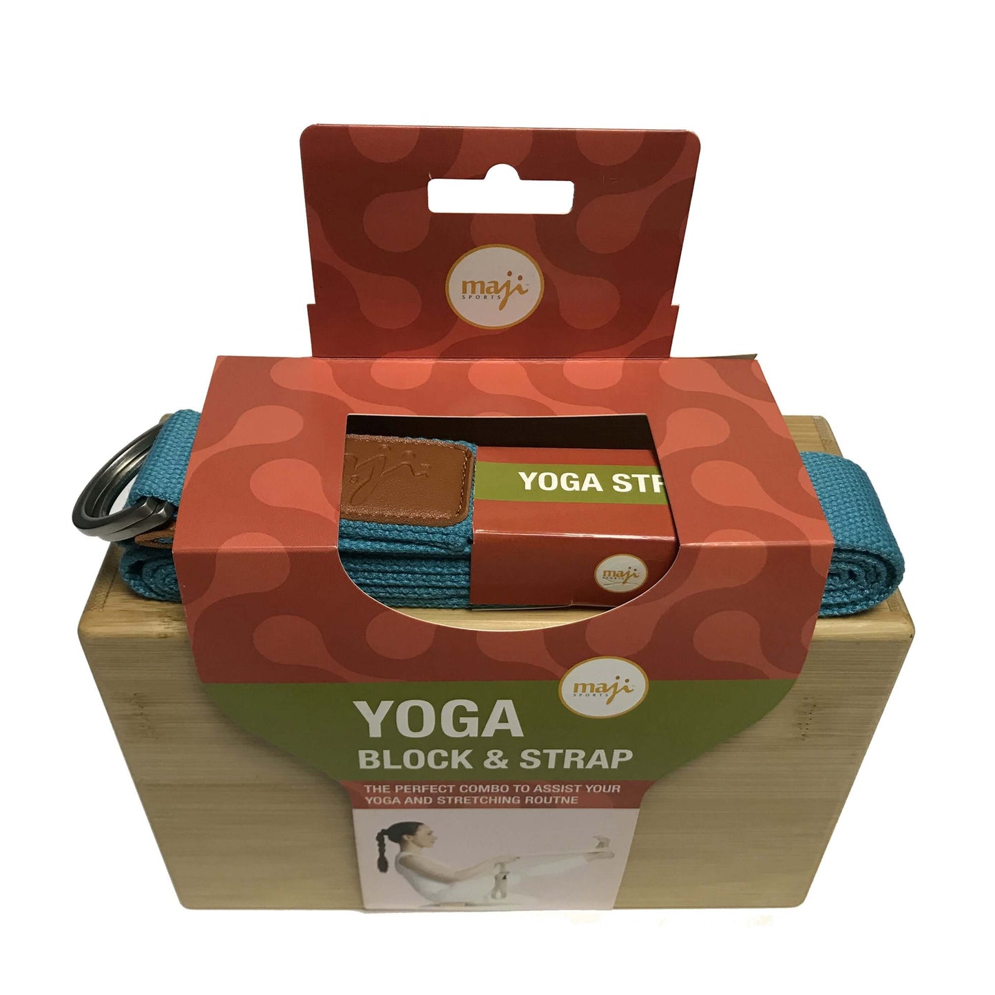 Bamboo Yoga Block & Strap Combo by Jupiter Gear