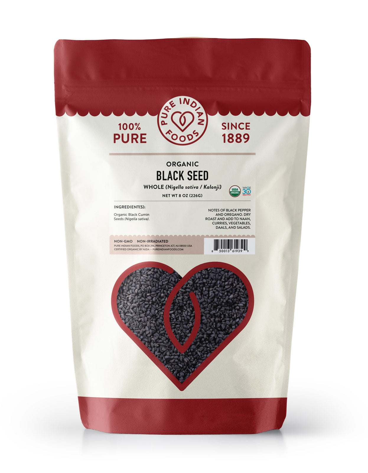 Black Seed (Kalonji, Black Cumin Seed, Nigella sativa), Certified Organic